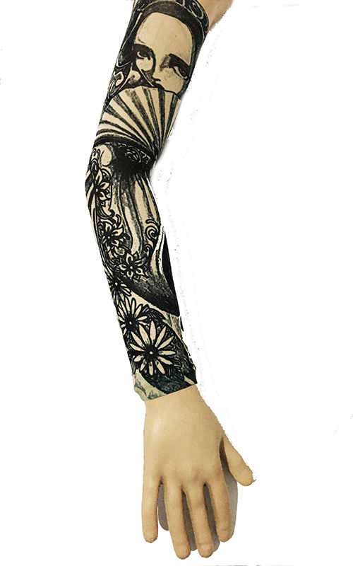 Giyilebilir Kol Dövmesi Çorap Dövme 3D Baskılı Kol Bacak Dövme 2 Adet Model 37 (CLZ)