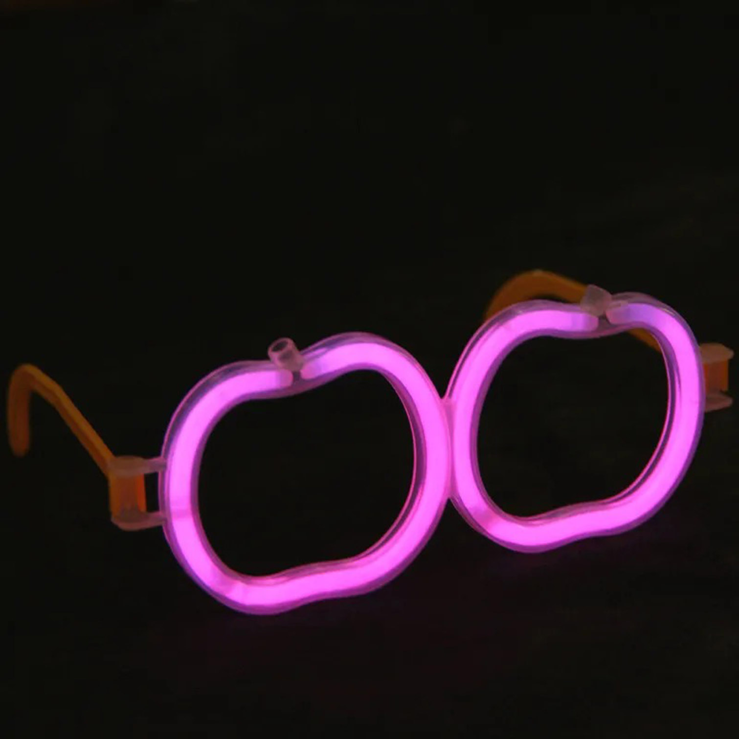 Glow Stick Elma Gözlük - Glow Partisi Gözlüğü - Glow Stick Gözlük 12 Adet (CLZ)