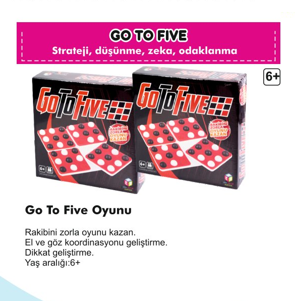 GO TO FIVE Strateji, Düşünme, Zeka, Odaklanma Oyunu GO TO FIVE Strateji, Düşünme, Zeka, Odaklanma Oyunu