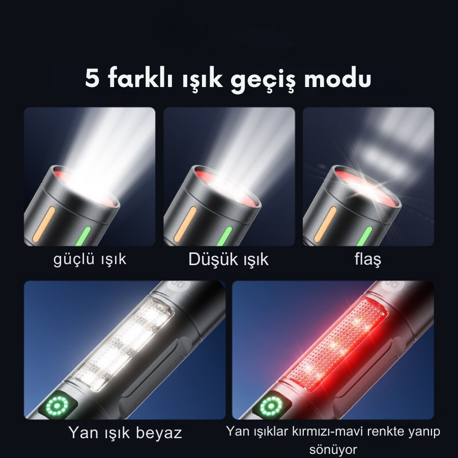 Gold Police GP-222 Çok Fonksiyonlu Kamp Lambası 1000 Lümen
