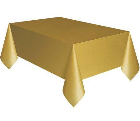 Gold Renk Plastik Masa Örtüsü 120X180 cm (CLZ)