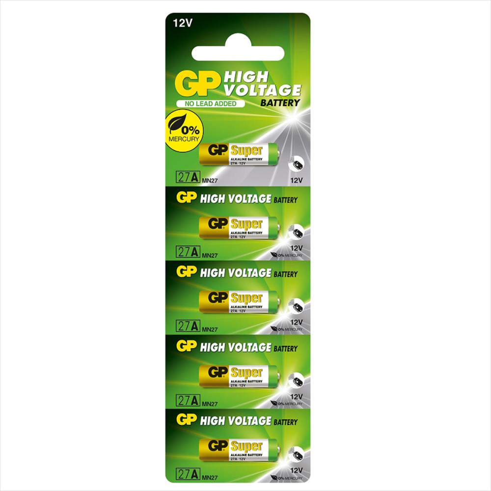 GP 27A 12V Alkalin Pil 5'li Paket GP 27A 12V Alkalin Pil 5'li Paket