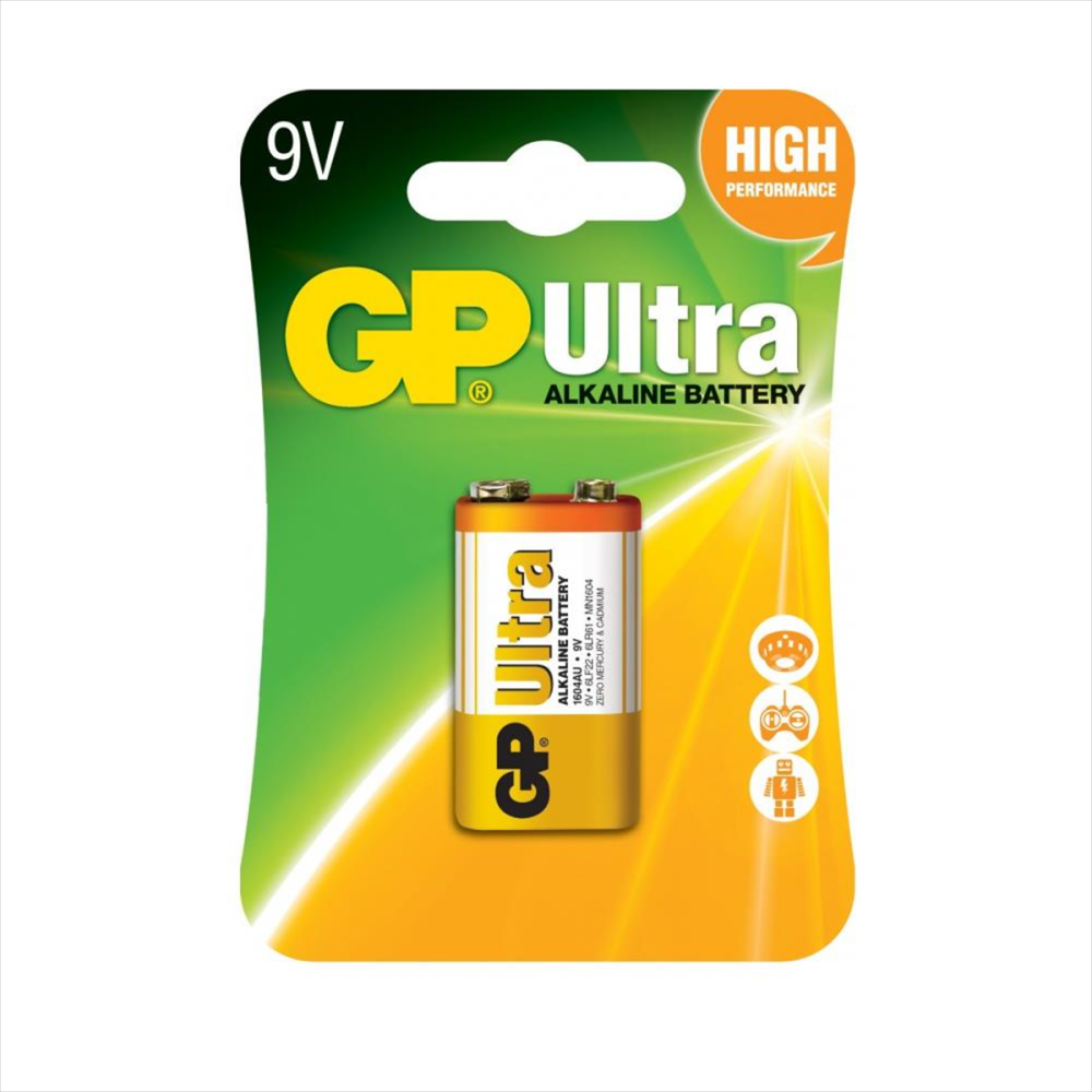 GP 9V Ultra Alkalin Pil