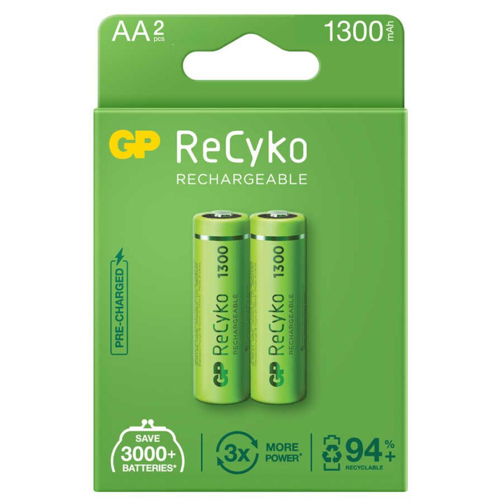 GP ReCyko 1300mAh AA Şarj Edilebilir Kalem Pil 2'lİ Paket GP ReCyko 1300mAh AA Şarj Edilebilir Kalem Pil 2'lİ Paket