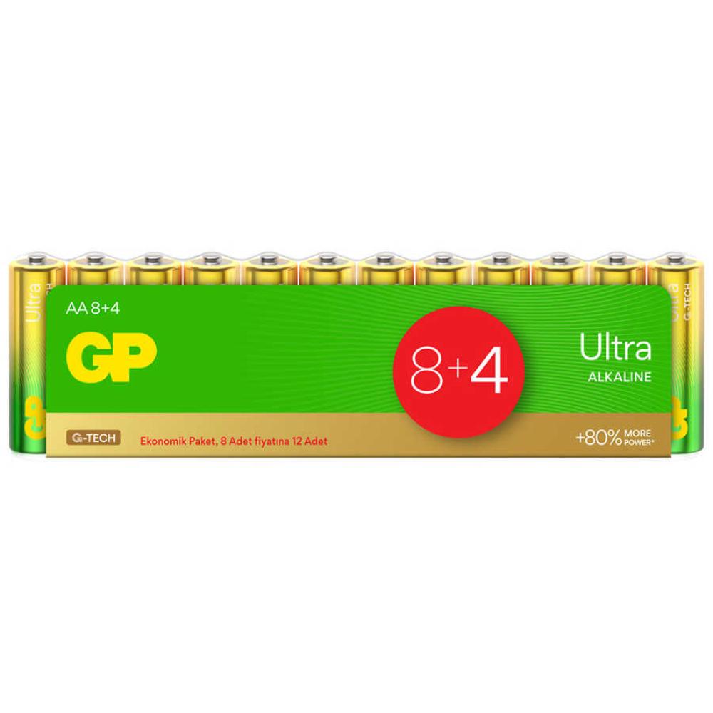 GP Ultra Alkalin AA Kalem Pil 12'li Paket GP Ultra Alkalin AA Kalem Pil 12'li Paket