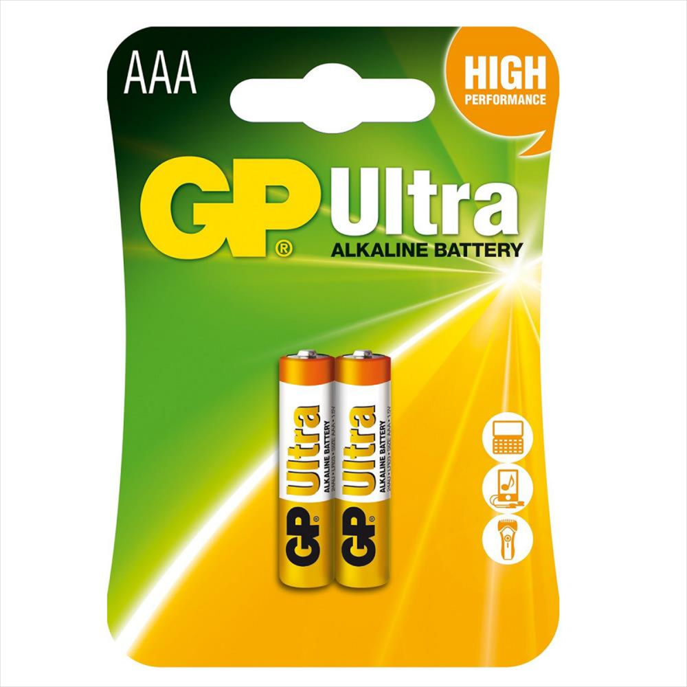 GP Ultra Alkalin AAA İnce Kalem Pil 2li GP Ultra Alkalin AAA İnce Kalem Pil 2li