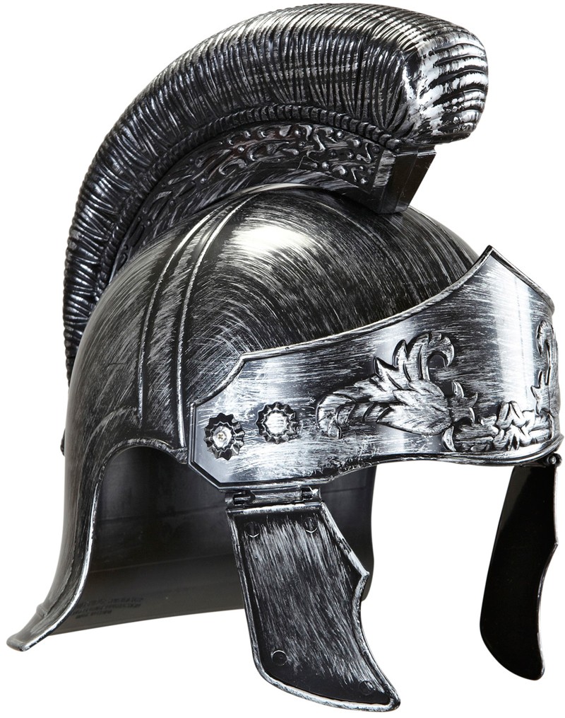 Gümüş Renk Kalın Başlık Antik Ortaçağ Romalı Savaşçı Miğferi (CLZ)