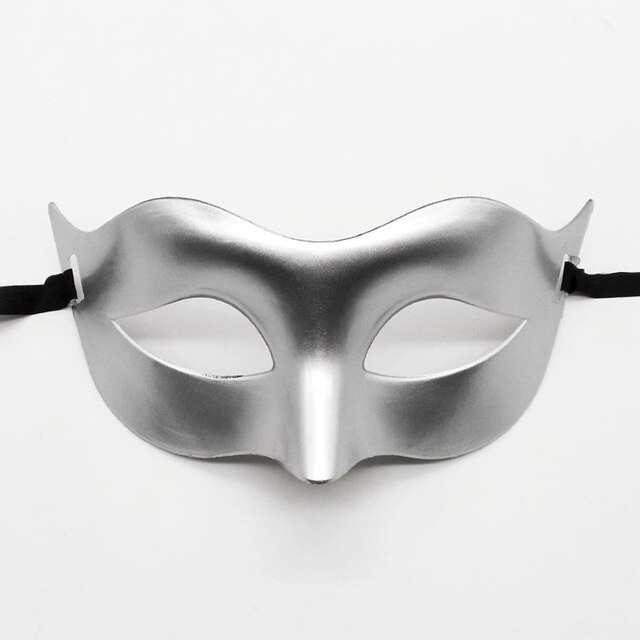 Gümüş Renk Masquerade Kostüm Partisi Venedik Balo Maskesi (CLZ)