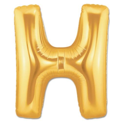 H Harf Folyo Balon Altın Renk  40 inç (CLZ)