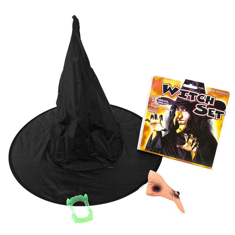 Cadı Şapkası Cadı Tırnakları Cadı Burnu Cadı Çenesi Cadı Dişi Seti (CLZ)