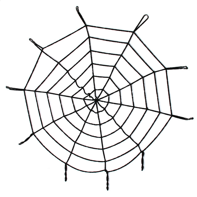 Halloween Cadılar Bayramı Örümcek Ağ Dekor Siyah 1.5 Metre (CLZ)