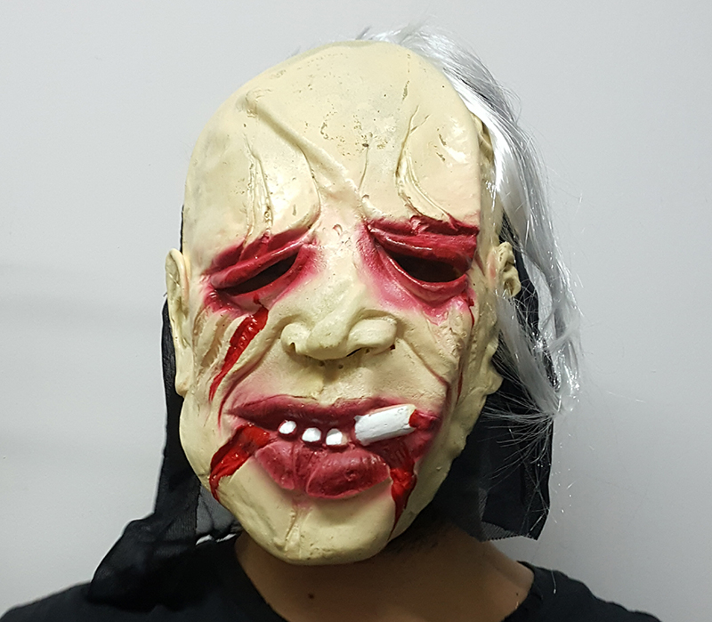 Halloween Cadılar Bayramı Sigara İçen Korku Maskesi (CLZ)
