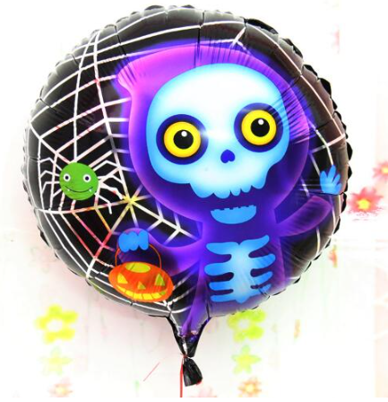 Halloween İskelet Hayalet Folyo Balon 18 inç (CLZ)