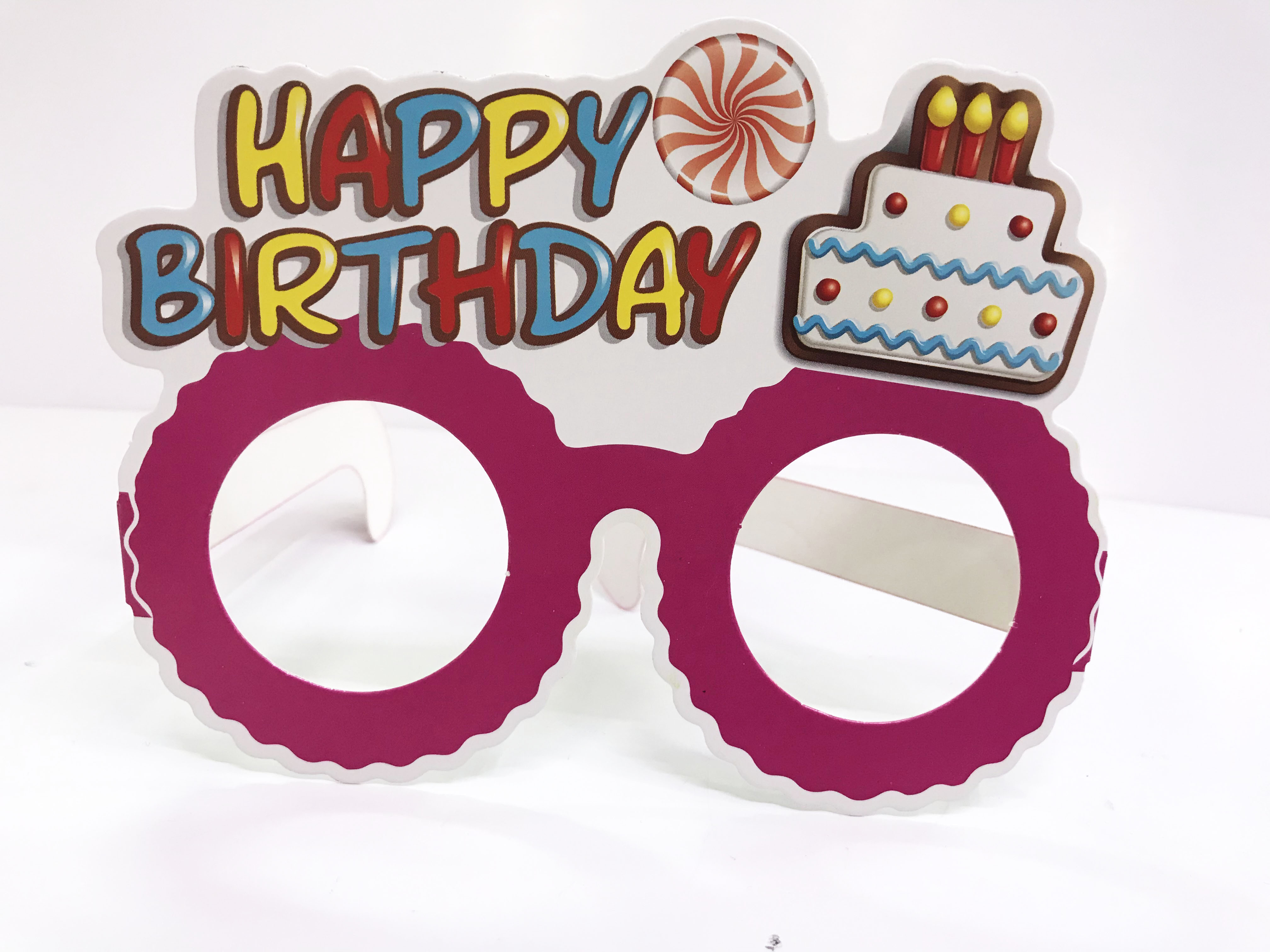 Happy Birthday Doğum Günü Karton Gözlük 6 Adet (CLZ)