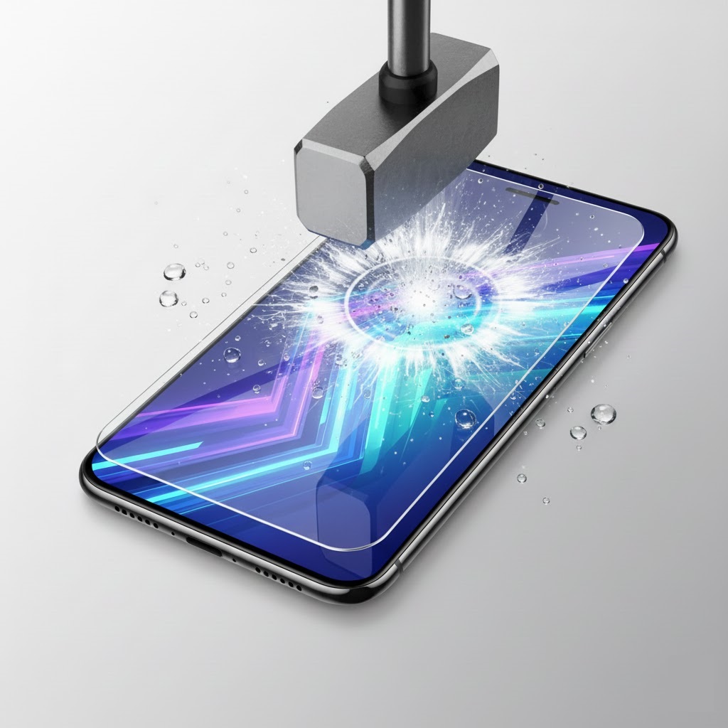 iPhone 16 Max Pro Ekran Koruyucu Kırılmaz Cam Çıtalı Koruyucu