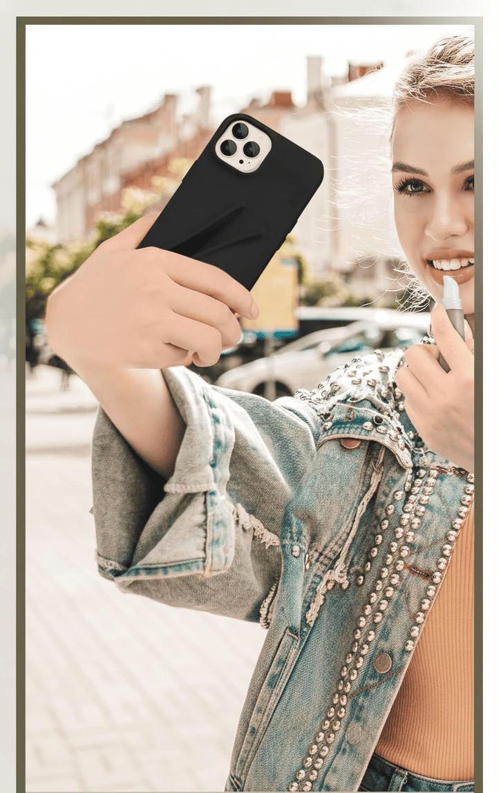 iPhone 16 Pro Max Lip Gloss Kılıf Siyah iPhone 16 Pro Max Lip Gloss Kılıf Siyah