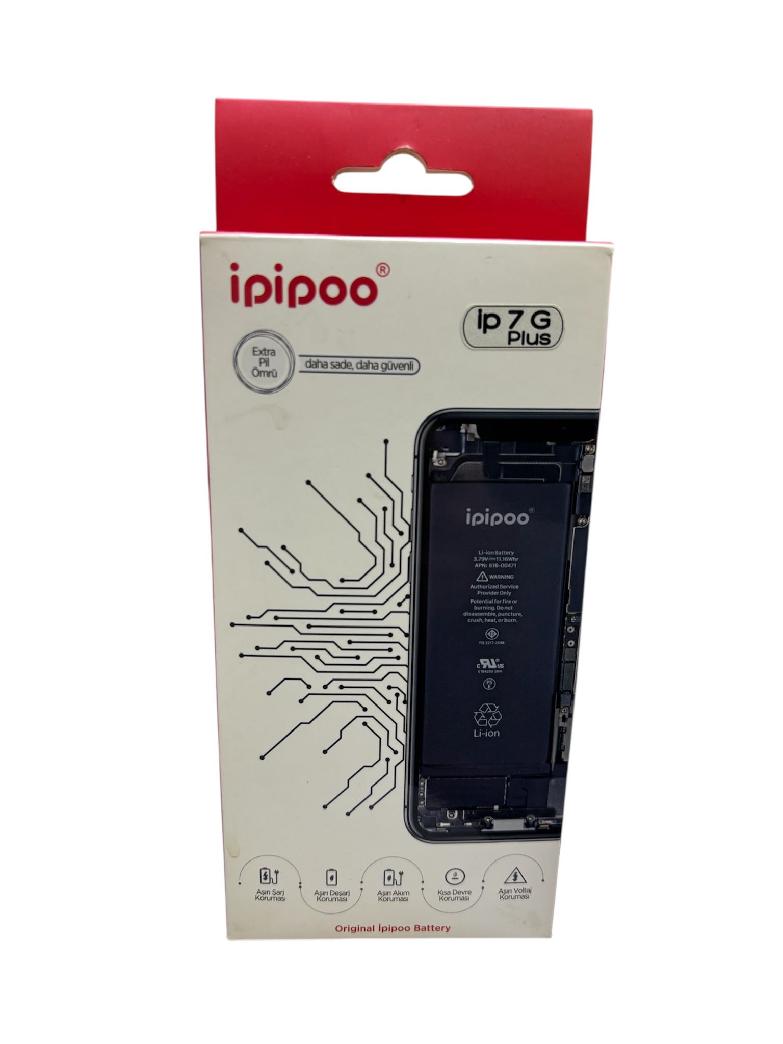 İpipoo Apple Iphone 7 Plus Uyumlu Batarya - 2900 mAh İpipoo Apple Iphone 7 Plus Uyumlu Batarya - 2900 mAh