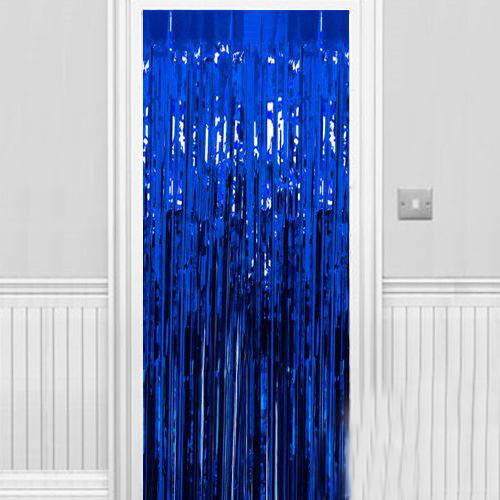 Işıltılı Duvar ve Kapı Perdesi Saks Mavisi 90x200 cm (CLZ)