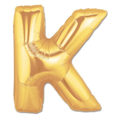 K Harf Folyo Balon Altın Renk  40 inç (CLZ)