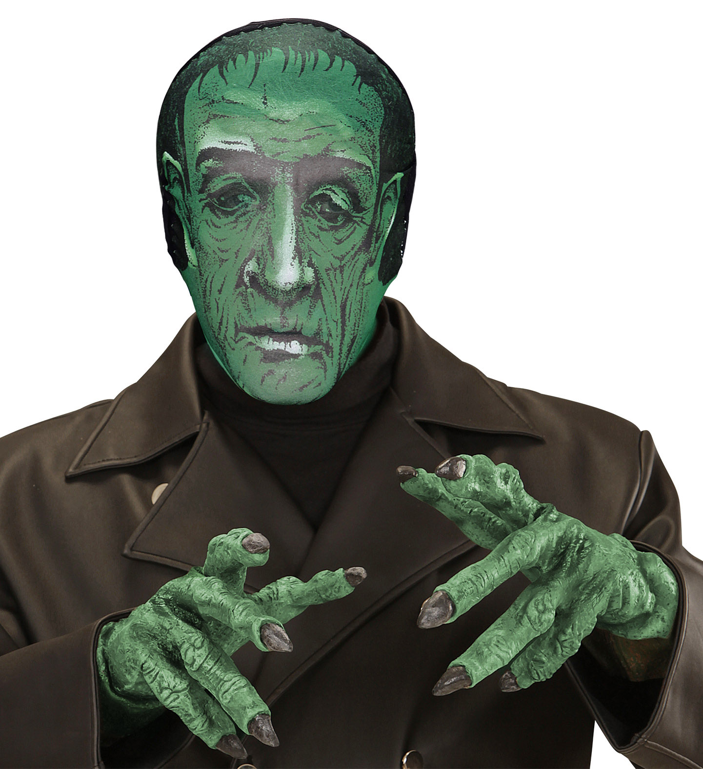 Kafaya Tam Geçmeli Bez Frankenstein Maskesi - Streç Korku Maskesi - 3D Baskılı Maske Model 5 (CLZ)