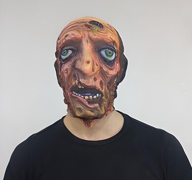 Kafaya Tam Geçmeli Bez Zombie Maskesi - Streç Korku Maskesi - 3D Baskılı Maske Model 8 (CLZ)