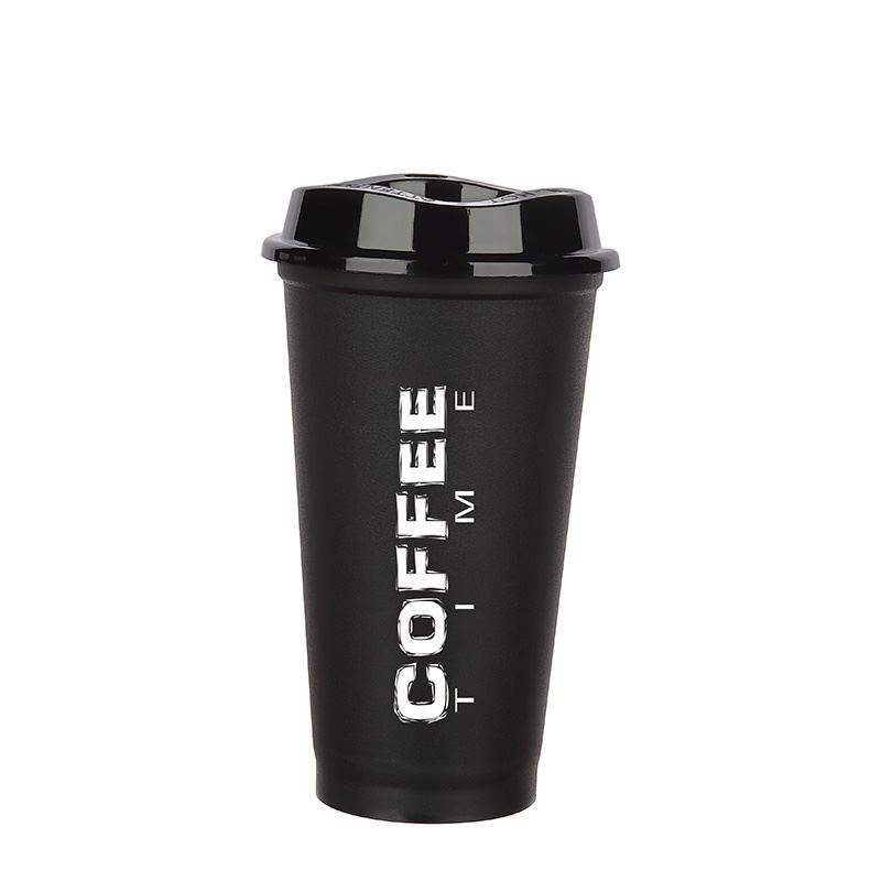 CLZ174 Kahve Bardağı - Kapaklı Siyah 473 ml