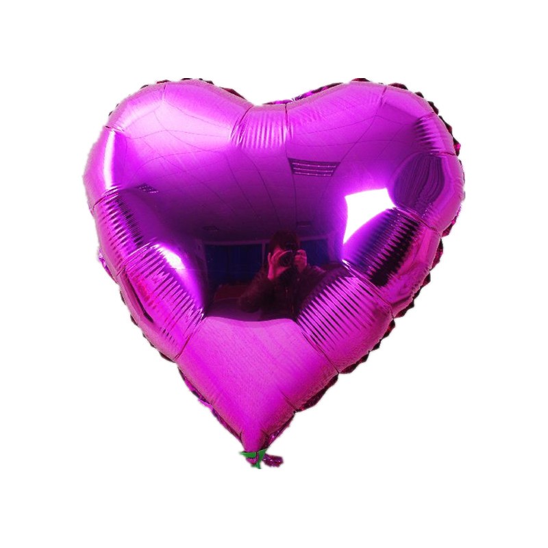 Kalp Balon Folyo Fuşya 60 cm 24 inç (CLZ)
