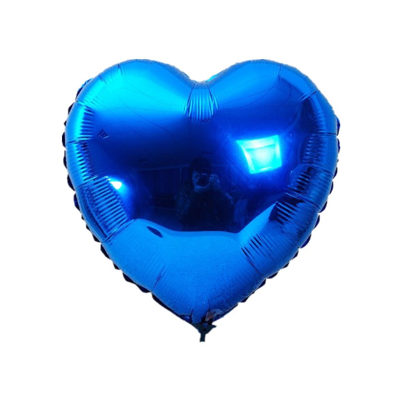 Kalp Balon Folyo Mavi 60 cm 24 inç (CLZ)