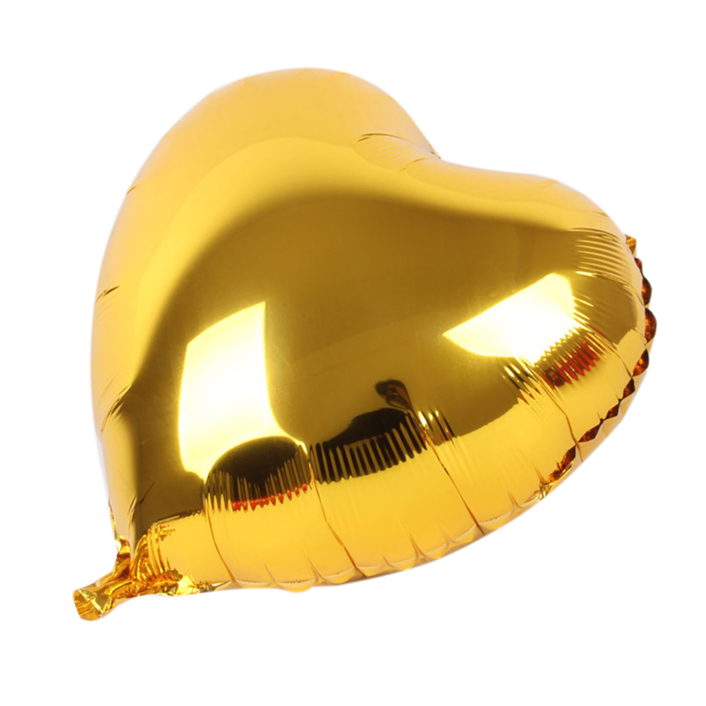 Kalp Balon Folyo Sarı 45 cm 18 inç (CLZ)