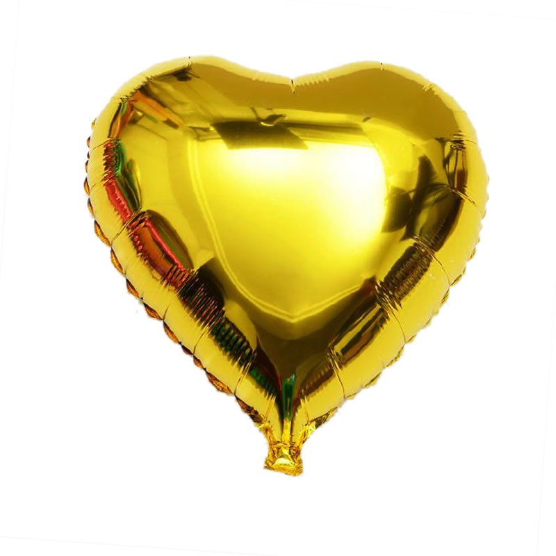 Kalp Balon Folyo Sarı 60 cm 24 inç (CLZ)