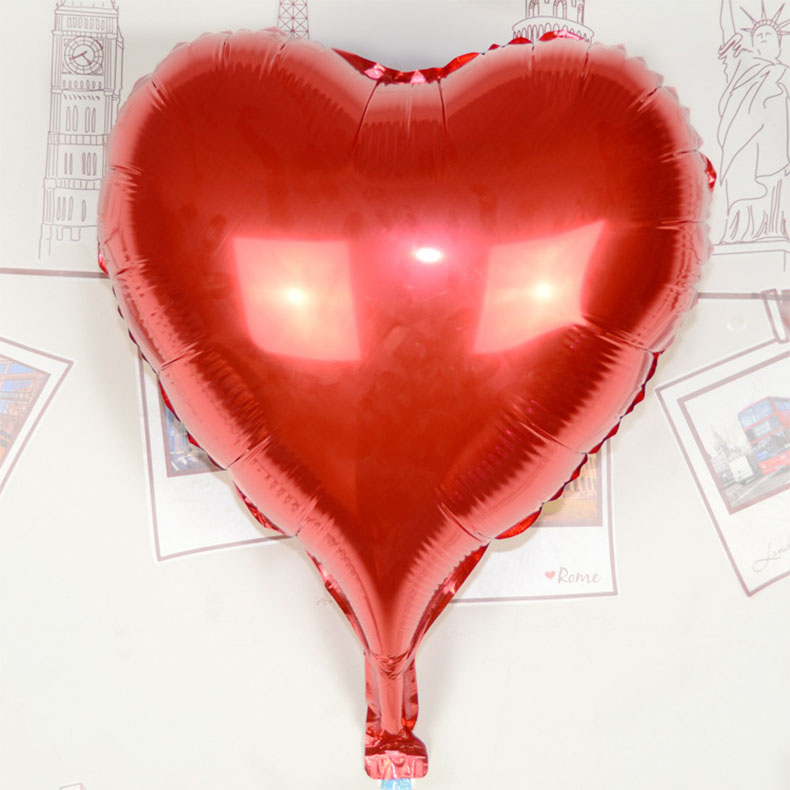 Kalp Uçan Balon Folyo Kırmızı 80 cm 32 inç (CLZ)