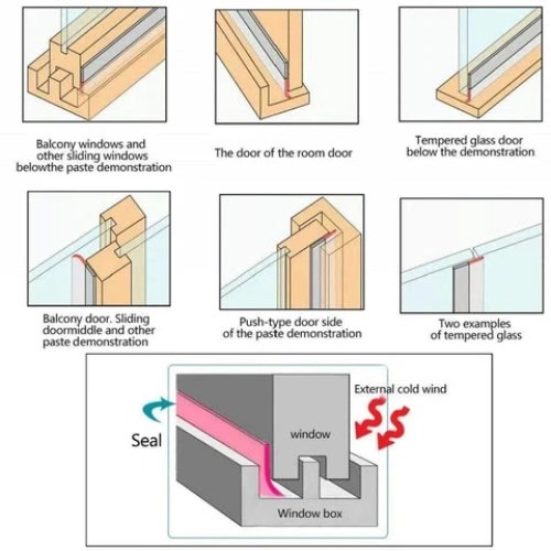 Kapı Pencere Rüzgar Kesici Şerit Bant 3 Metre Kapı Pencere Rüzgar Kesici Şerit Bant 3 Metre