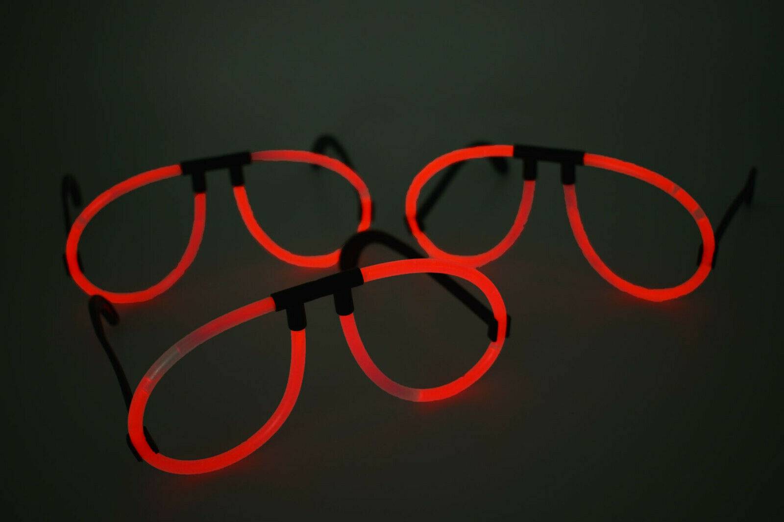 Karanlıkta Parlayan Fosforlu Glow Gözlük Fosforlu Gözlük Kırmızı Renk (CLZ)