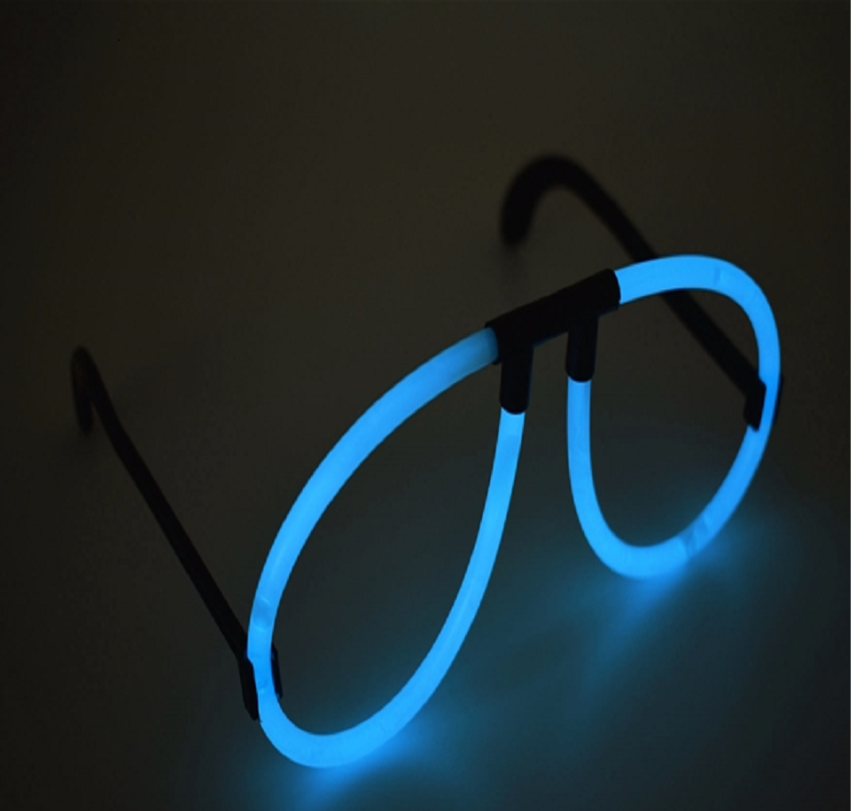 Karanlıkta Parlayan Fosforlu Glow Gözlük Fosforlu Gözlük Mavi Renk (CLZ)