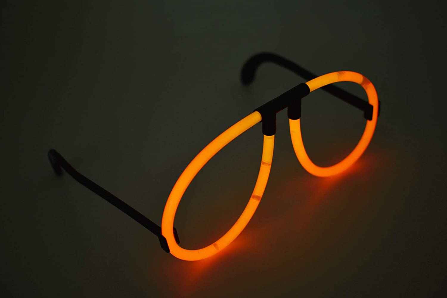 Karanlıkta Parlayan Fosforlu Glow Gözlük Fosforlu Gözlük Turuncu Renk (CLZ)