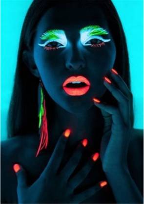 Karanlıkta Parlayan Fosforlu Neonlu Glow Parti Yüz Boyası Vücut Kremi Yeşil Renk (CLZ)