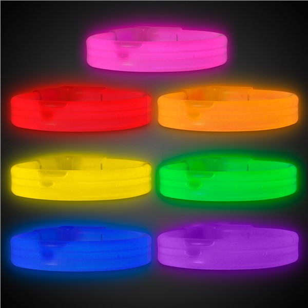 Glow Partisi  Ekstra Kalın Fosforlu Bileklik 6 Renk 6 Adet (CLZ)