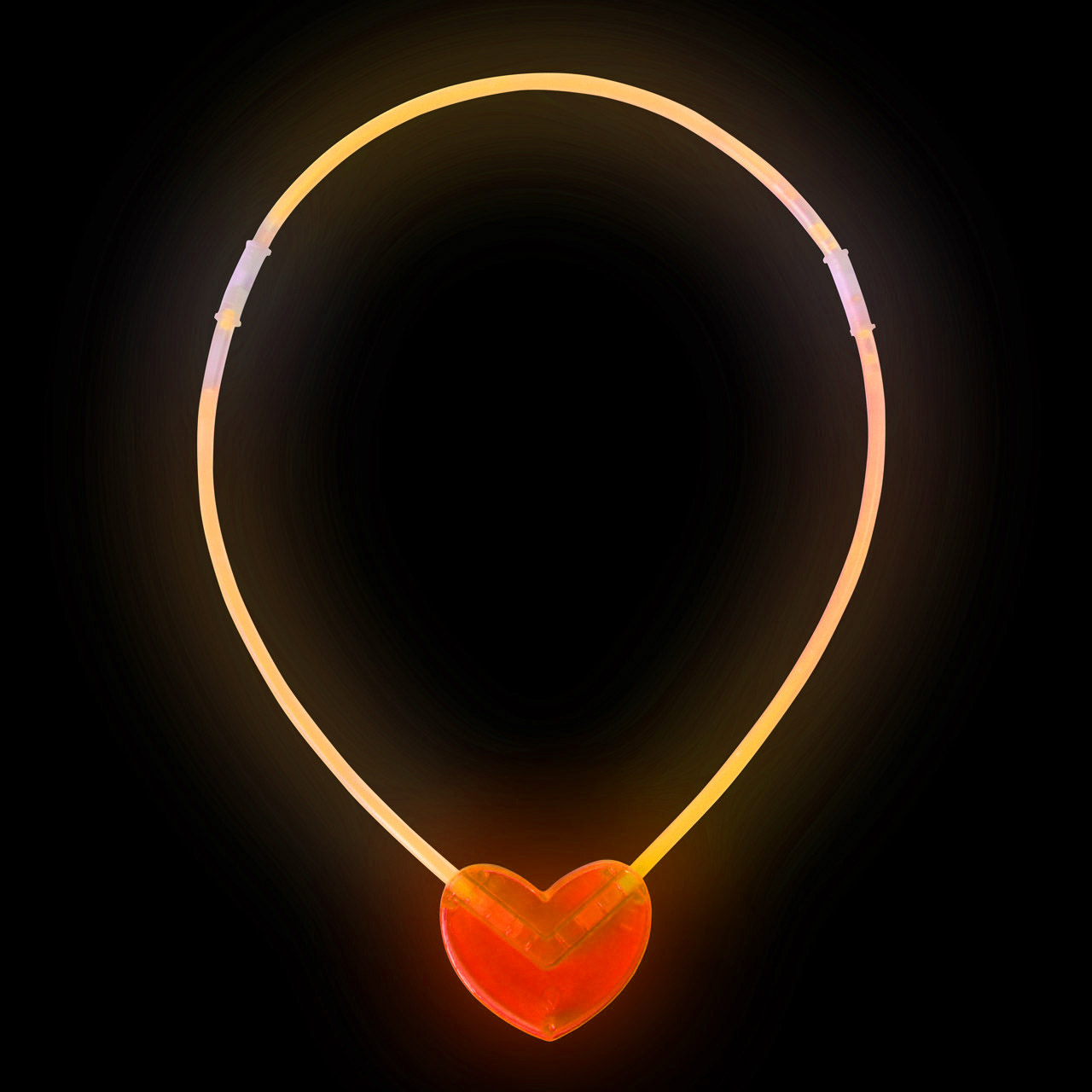 Karanlıkta Yanan Glow Stick Kalp Şekilli Kolye 6 Renk 6 Adet (CLZ)