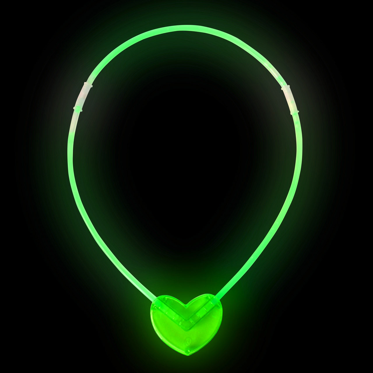 Karanlıkta Yanan Glow Stick Kalp Şekilli Kolye 6 Renk 6 Adet (CLZ)