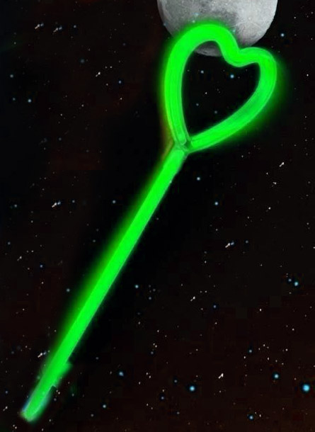 Karanlıkta Yanan Glow Stick Partisi Kalp Şekilli Asa Sopa 6 Renk 6 Adet (CLZ)