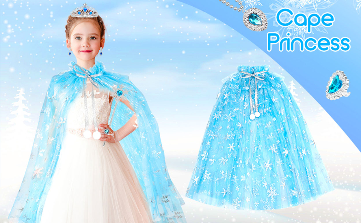 Karlar Ülkesi Elsa Frozen Mavi Pelerin – 80 cm Kar Desenli Çocuk Pelerini ( Taç Hariç ) Karlar Ülkesi Elsa Frozen Mavi Pelerin – 80 cm Kar Desenli Çocuk Pelerini ( Taç Hariç )