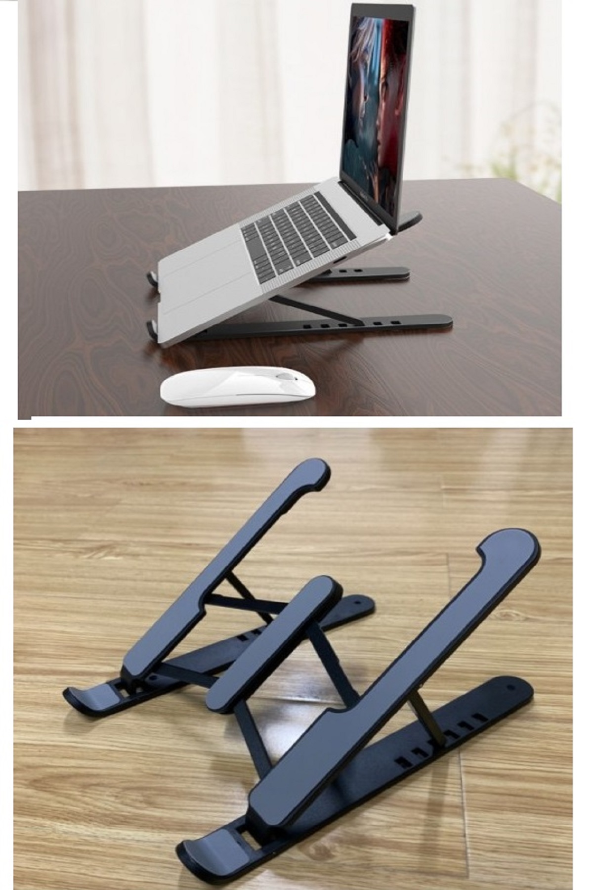 CLZ174 Katlanabilir Laptop Standı - Kaydırmaz Kademe Ayarlı Laptop Tablet Tutucu
