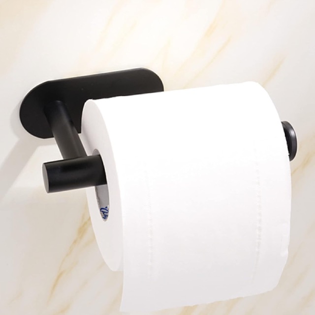 Kendinden Yapışkanlı Tuvalet Kağıtlığı – Mat Siyah Modern Banyo Rulo Askısı Kendinden Yapışkanlı Tuvalet Kağıtlığı – Mat Siyah Modern Banyo Rulo Askısı