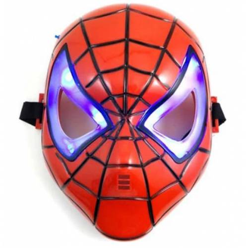 Kırmızı Renk Led Işıklı Spiderman Örümcek Adam Maskesi (CLZ)
