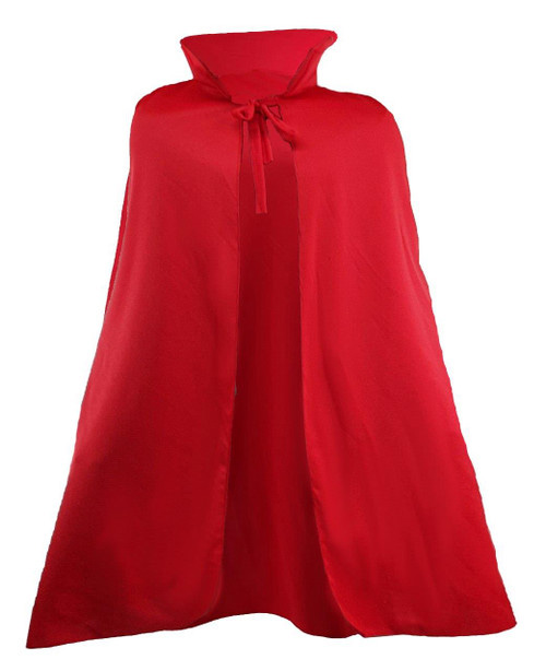 Kırmızı Renk Yakalı Pelerin 120 cm (CLZ)
