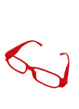 CLZ174 Kitap Okuma Gözlüğü Led Işıklı - Kırmızı