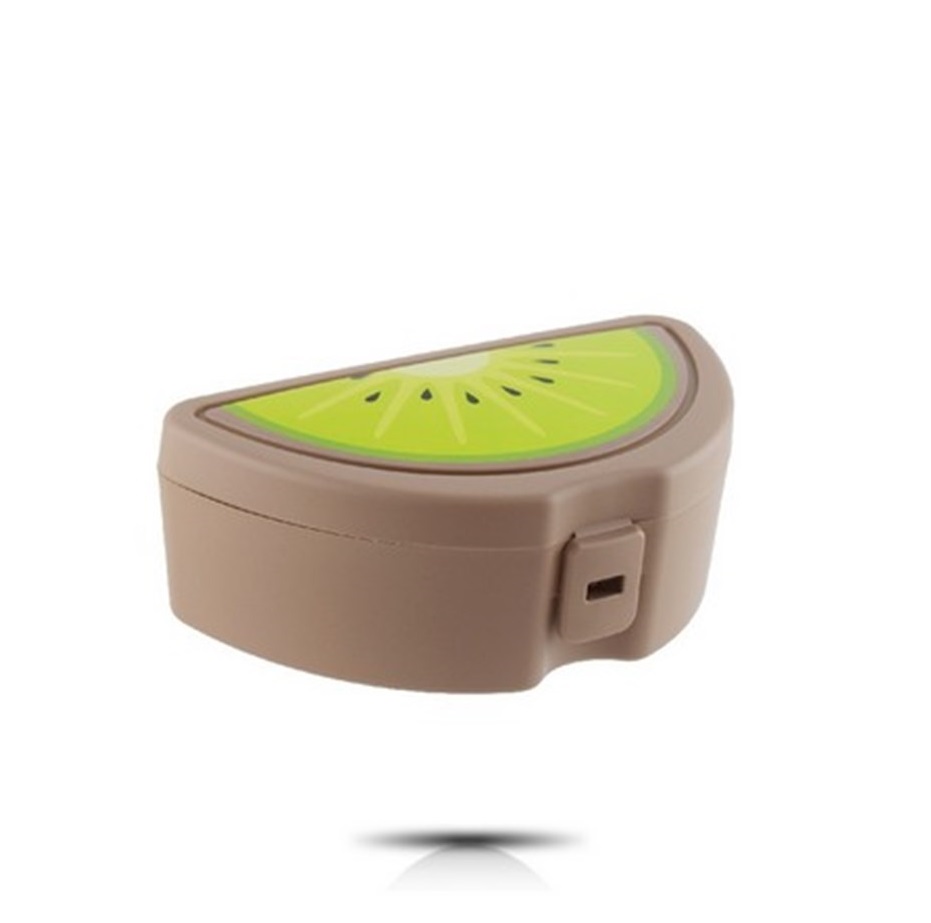 Kivi Model Lunch Box Saklama Kabı – Çatal Kaşık Hediyeli  (CLZ)