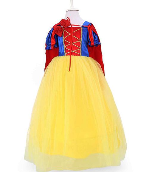 Kız Çocuk Kabarık Pamuk Prenses Kostümü + Tarlatan + Pelerin + Taç 7-8 Yaş (CLZ)