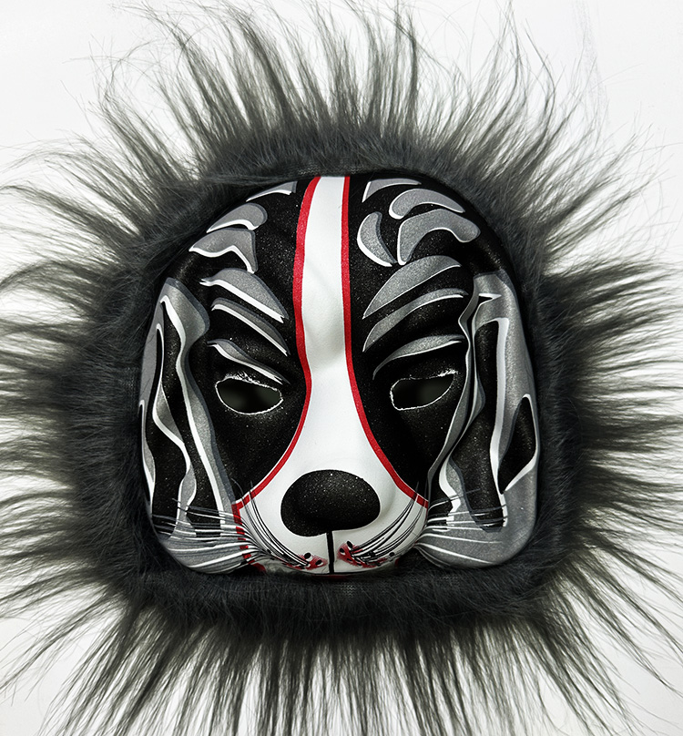 Köpek Maskesi - Kurt Maskesi Yetişkin Çocuk Uyumlu Siyah Renk Model 1 (CLZ)