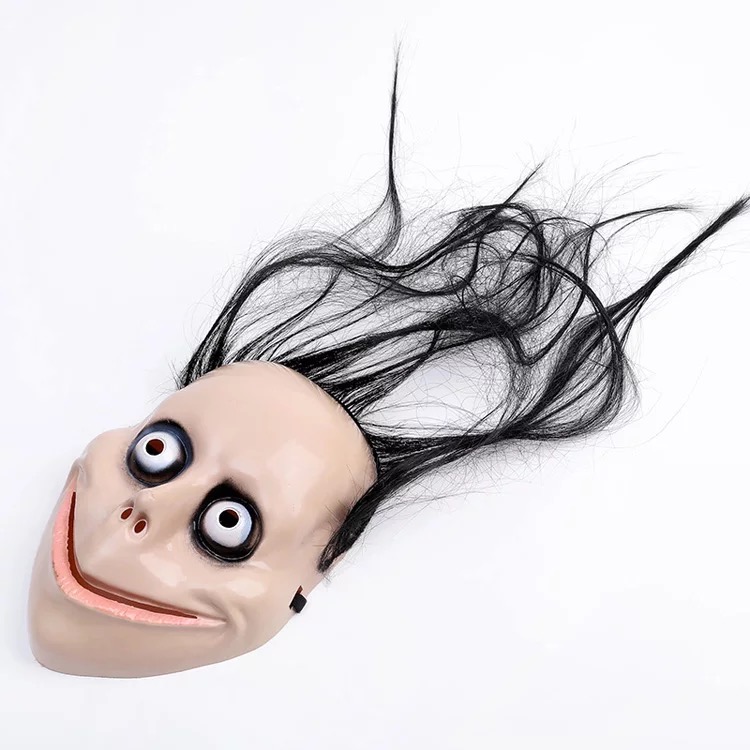 Korkunç Ürpertici Uzun Saçlı Momo Maskesi 24x16 cm (CLZ)
